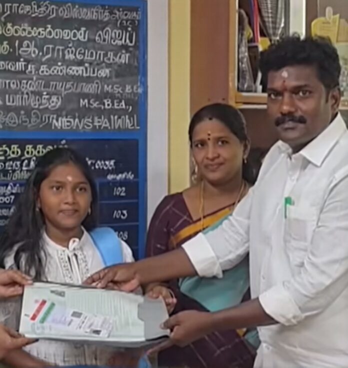 அரசுப்பள்ளியில் மகளைச் சேர்த்த தவெக பிரமுகர் மானாமதுரை எம்எல்ஏ இளங்கோவன் அதிரடி வைரல்