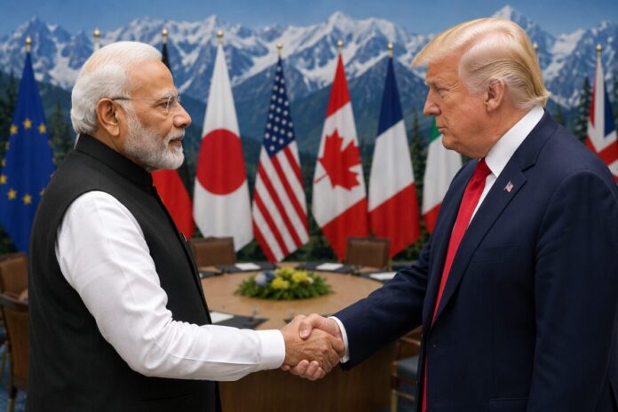 ஜி7 மாநாட்டில் பிரதமர் மோடி மற்றும் அதிபர் டிரம்ப் இருதரப்பு சந்திப்பு 2026