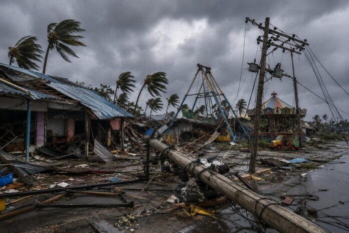 வாகைகுளம் பகுதியில் கோரத்தாண்டவமாடிய சூறாவளி காற்று