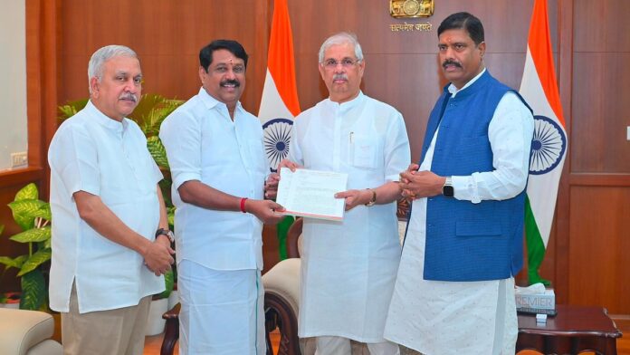 நயினார் நாகேந்திரன் ஆளுநர் மனு