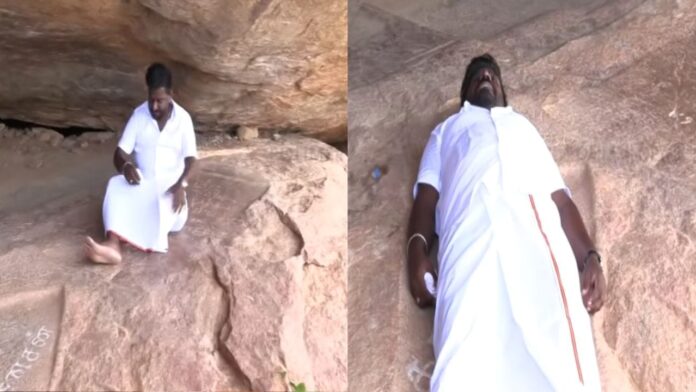 அமைச்சர் ராஜ்மோகன் சமணர் படுகை ஆய்வு